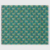 Gold Egyptian Eye of Horus Pattern Cadeaupapier (Vlak)