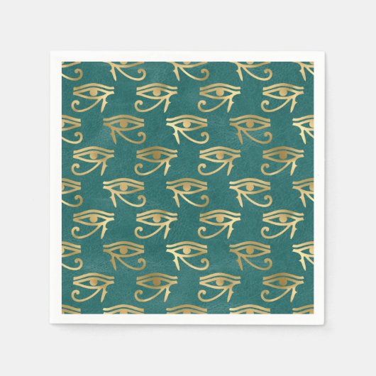 Gold Egyptian Eye of Horus Pattern Servet (Voorkant)