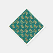 Gold Egyptian Eye of Horus Pattern Servet (Hoek)