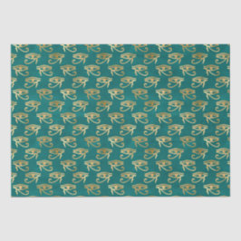 Gold Egyptian Eye of Horus Pattern Tissuepapier