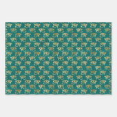 Gold Egyptian Eye of Horus Pattern Trio Inpakpapier Vel (Voorkant 3)