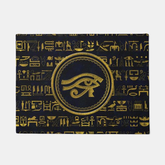 Gold Egyptian Eye of Horus - Wadjet Deurmat (Voorkant)