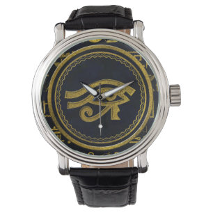 Gold Egyptian Eye of Horus - Wadjet Horloge