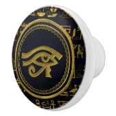 Gold Egyptian Eye of Horus - Wadjet Keramische Knop (Rechts)