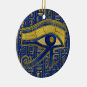 Gold Egyptian Eye of Horus - Wadjet Lapis Lazuli Keramisch Ornament (Rechts)
