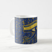 Gold Egyptian Eye of Horus - Wadjet Lapis Lazuli Koffiemok (Voorkant links)
