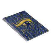 Gold Egyptian Eye of Horus - Wadjet Lapis Lazuli Notitieboek (Rechterzijde)