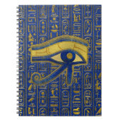 Gold Egyptian Eye of Horus - Wadjet Lapis Lazuli Notitieboek (Voorkant)