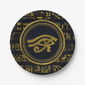 Gold Egyptian Eye of Horus - Wadjet Papieren Bordje (Voorkant)