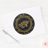 Gold Egyptian Eye of Horus - Wadjet Ronde Sticker (Envelop)