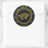 Gold Egyptian Eye of Horus - Wadjet Ronde Sticker (Tas)