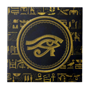 Gold Egyptian Eye of Horus - Wadjet Tegeltje