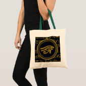 Gold Egyptian Eye of Horus - Wadjet Tote Bag (Voorkant (product))