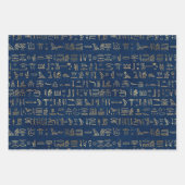 Gold Egyptian Hieroglyph Patronen Inpakpapier Vel (Voorkant 2)