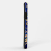 Gold Egyptian Hieroglyphics on Blue Intial Case-Mate iPhone Case (Achterkant/rechts)