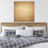  Gold Egyptian Hieroglyphics Paper Print (Insitu (Slaapkamer))