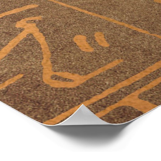 Gold Egyptian Hieroglyphics Paper Print (Hoek)