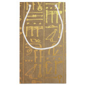  Gold Egyptian Hieroglyphics Paper Print Klein Cadeauzakje (Achterkant)
