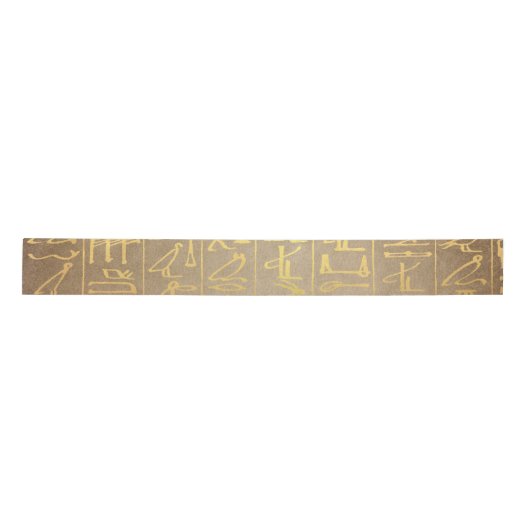  Gold Egyptian Hieroglyphics Paper Print Satijnen Lint (Voorkant)