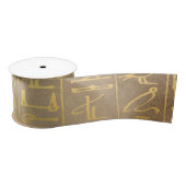  Gold Egyptian Hieroglyphics Paper Print Satijnen Lint (Spoel)