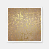  Gold Egyptian Hieroglyphics Paper Print Servet (Voorkant)