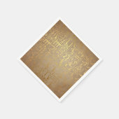 Gold Egyptian Hieroglyphics Paper Print Servet (Hoek)