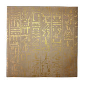  Gold Egyptian Hieroglyphics Paper Print Tegeltje (Voorkant)