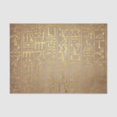  Gold Egyptian Hieroglyphics Paper Print Tissuepapier (Voorkant)