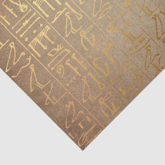  Gold Egyptian Hieroglyphics Paper Print Tissuepapier (Detail)
