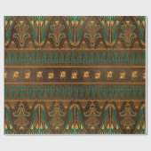 Gold Egyptian Hieroglyphics Papyrus Antiek Leafs Cadeaupapier (Vlak)