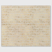 Gold Egyptian Hieroglyphs op Ivory Cadeaupapier (Vlak)