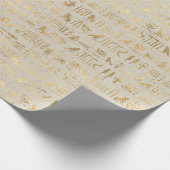 Gold Egyptian Hieroglyphs op Ivory Cadeaupapier (Hoek)