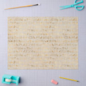 Gold Egyptian Hieroglyphs op Ivory Decoupage Tissuepapier (Craft)