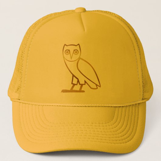 Gold Egyptian Owl Trucker Hat Pet (Voorkant)