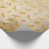  Gold Egyptian Paper Print Cadeaupapier (Hoek)