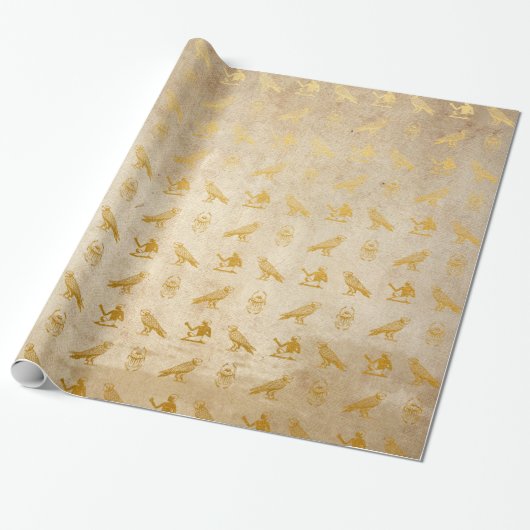  Gold Egyptian Paper Print Cadeaupapier (Uitgerold)