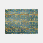  Gold Egyptian Paper Print Fleece Deken (Voorkant (Horizontaal))