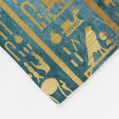  Gold Egyptian Paper Print Fleece Deken (Hoek)