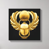 Gold Egyptian Scarab Canvas Afdruk (Voorkant)