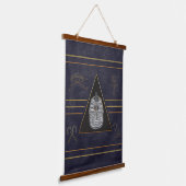 Gold Egyptian Wood Topped Wall Tapestry Hangend Wandkleed (Gebogen)