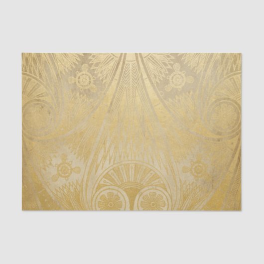Gold Egyptisch document met roldesign Tissuepapier (Voorkant)
