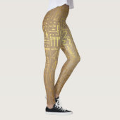 Gold Egyptische Hieroglyphikke Leggings (Rechts)