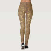 Gold Egyptische Hieroglyphikke Leggings (Achterkant)