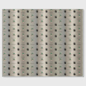 Gold Eid Wrapping Paper | Kaaba & Masjid Design Cadeaupapier (Vlak)