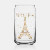 Gold Eiffel Tower Blikvorm Glas (Voorkant)