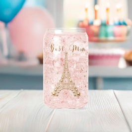 Gold Eiffel Tower Blikvorm Glas