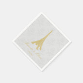 Gold Eiffel Tower Damask Vrijgezellenfeest Servet (Hoek)