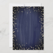 Gold Eiffel Tower Diamonds Navy Blue Sweet 16 Kaart (Achterkant)