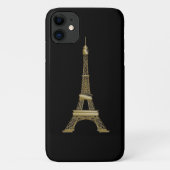 Gold Eiffel Tower, Frans zwart Case-Mate iPhone Case (Achterkant)