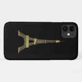 Gold Eiffel Tower, Frans zwart Case-Mate iPhone Case (Achterkant (horizontaal))